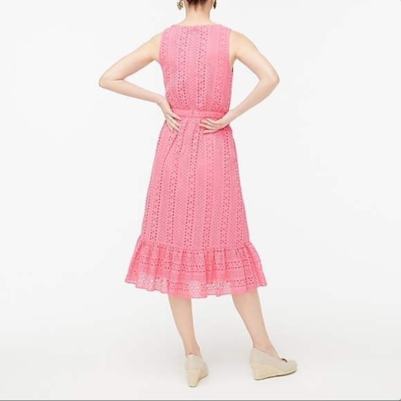 NWT J.Crew Eyelet-Embroidered Tiered Dress - Picture 3 of 4